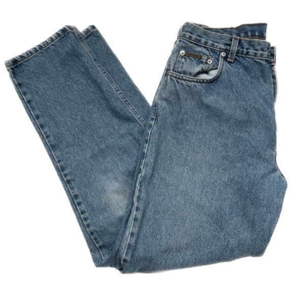 Calvin Klein Jeans Easy Fit Sz 34 Blue Double Stone Wash BMPP171 Made USA Union - Picture 1 of 9
